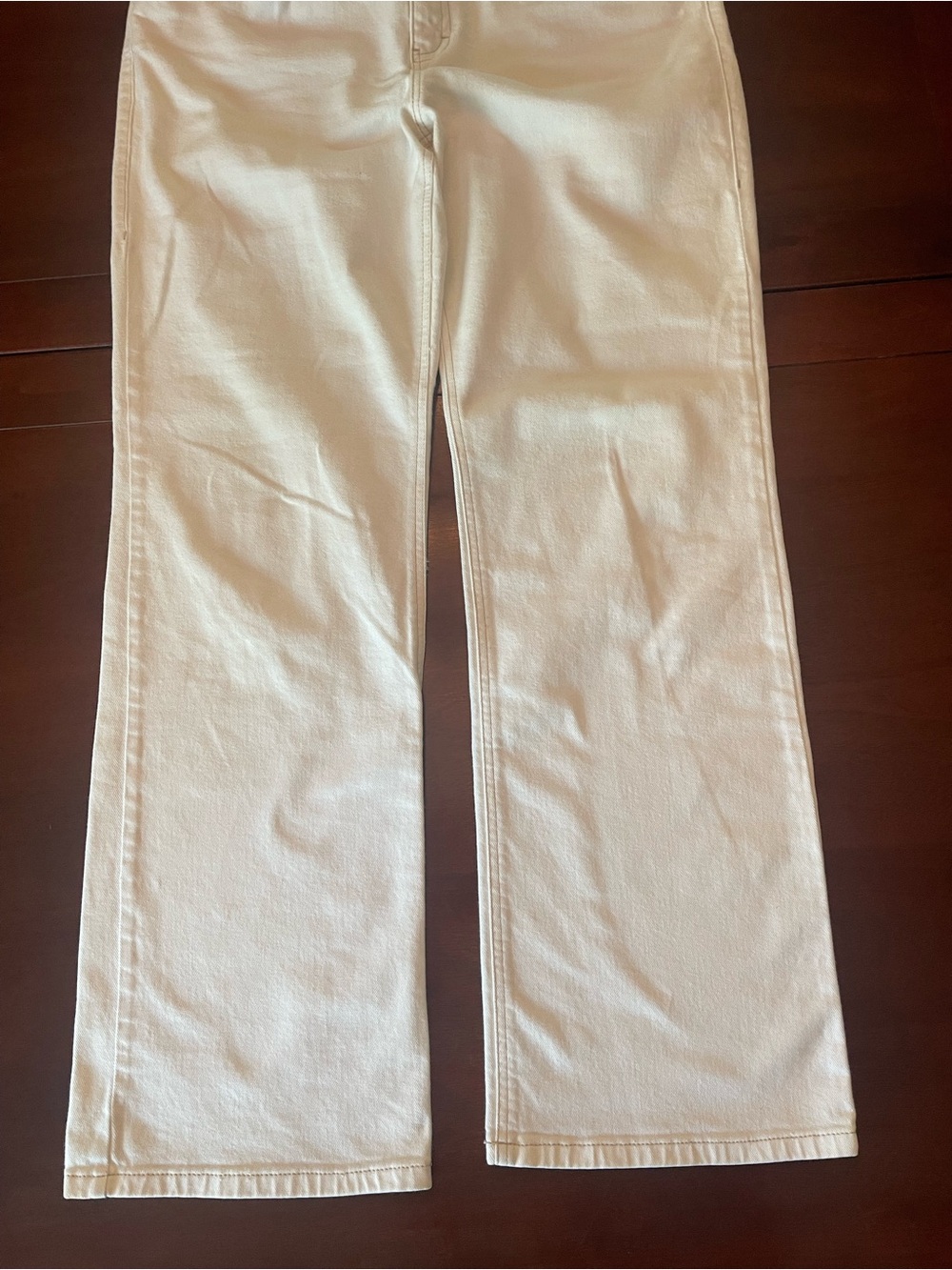 LOFT Off White straight Leg loose fit Jeans size 10